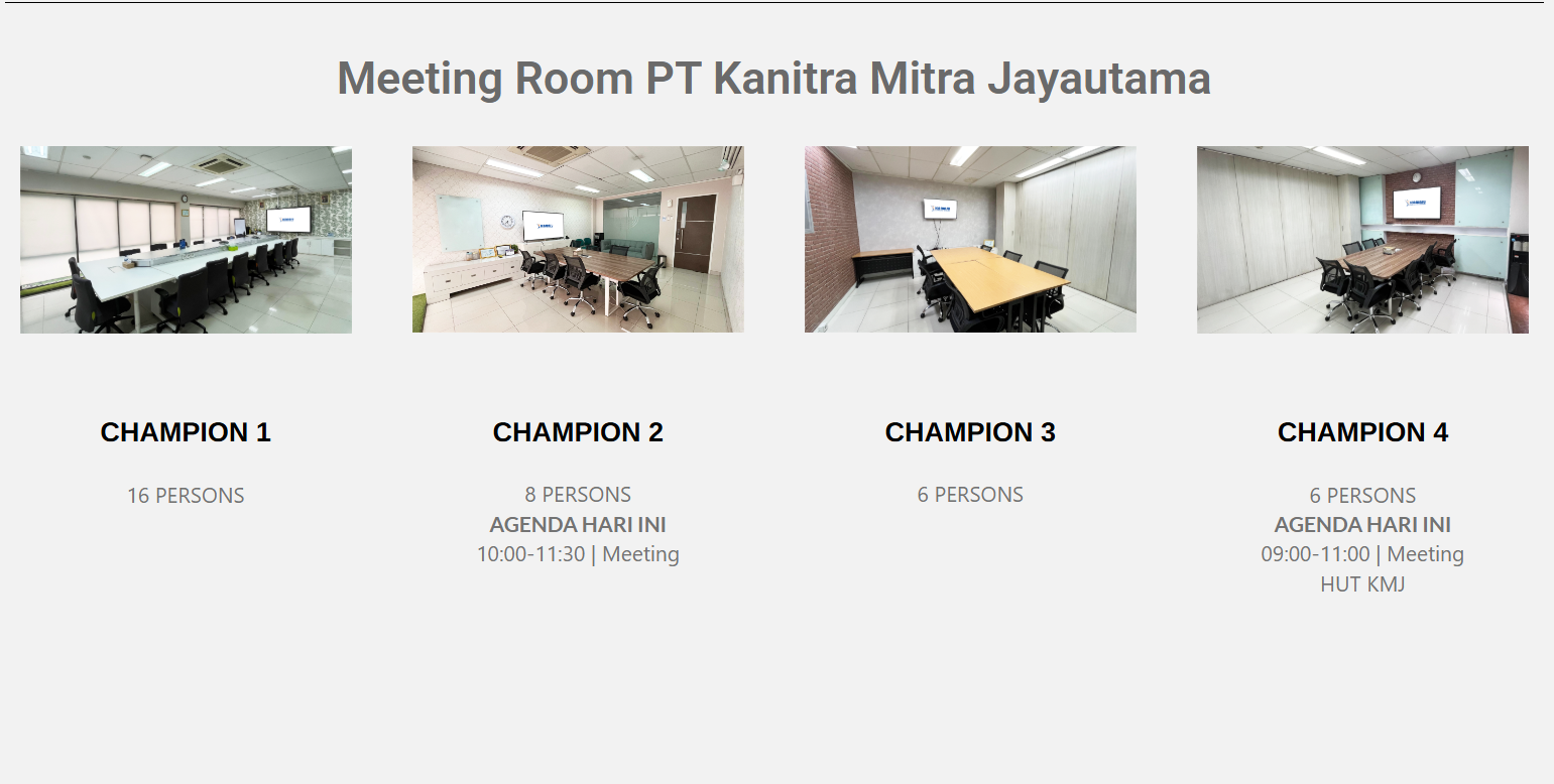 Portal Pinjam Ruang Meeting  HO KAMAJU (JAMET)