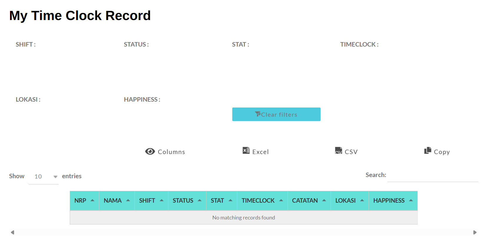 KAMAJU Employee Time Clock